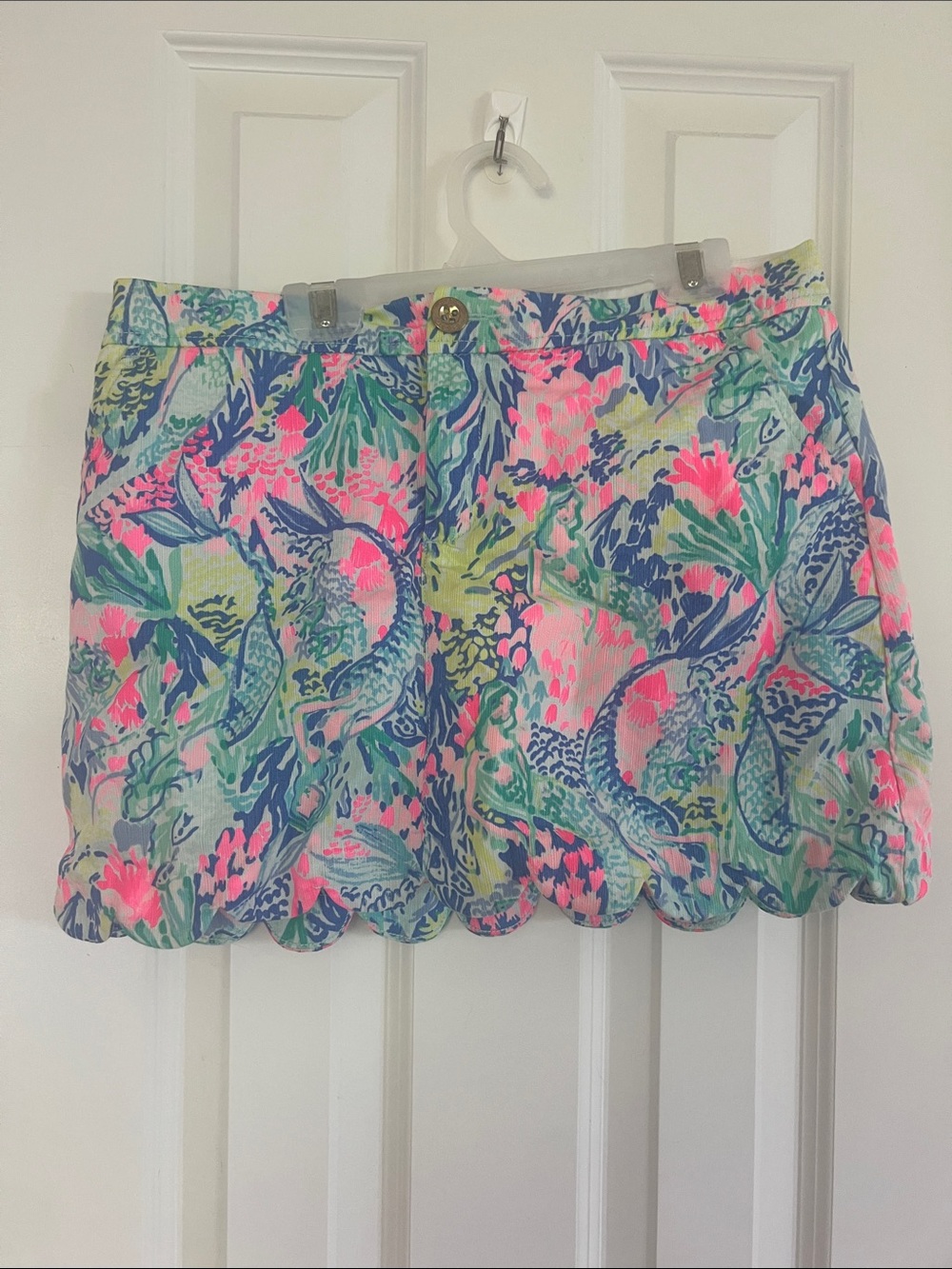 Lilly Pulitzer floral scallop Hem Mini Skort - Pink Multi